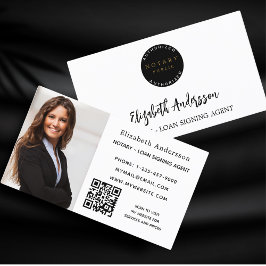 Notaris lening ondertekening agent witte foto QR l Visitekaartje