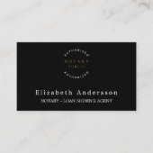 Notaris lening ondertekening agent zwart foto QR l Visitekaartje (Voorkant)