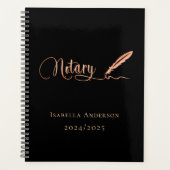 Notaris lening ondertekening agent zwart goud 2026 planner (Voorkant)