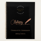 Notaris lening ondertekening agent zwart goud 2026 planner (Voorkant)