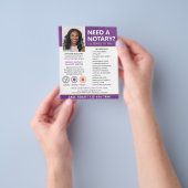 Notaris Lening Ondertekeningsagent Paars Bewerkbaa Flyer (Hand)