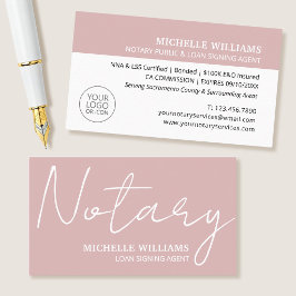 Notaris Lening Ondertekeningsagent Script Logo Sto Visitekaartje