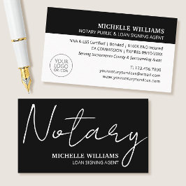 Notaris Lening Ondertekeningsagent Script Logo Zwa Visitekaartje