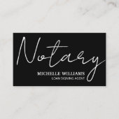 Notaris Lening Ondertekeningsagent Script Logo Zwa Visitekaartje (Voorkant)