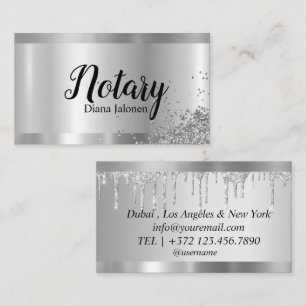 Notaris Lening Ondertekeningsagent Silver Border Visitekaartje