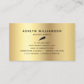 Notaris Lening Sign Agent Zwart Goud Glitter Scrip Visitekaartje (Achterkant)