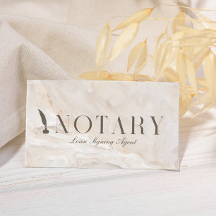 Notaris Lening Signing Agent Beige Marmer Visitekaartje