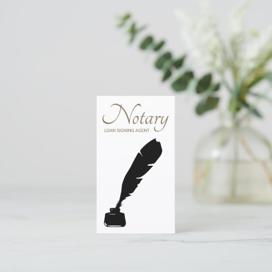 Notaris Lening Signing Agent Eenvoudig Visitekaart Visitekaartje (Staand voorkant)