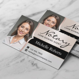 Notaris Lening Signing Agent Elegant Zilveren Foto Visitekaartje