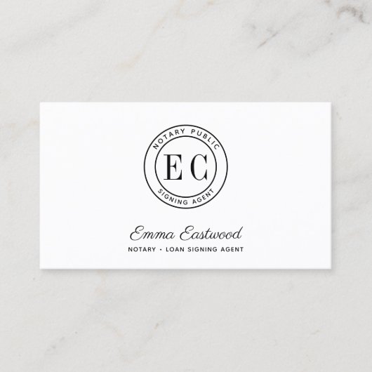 Notaris Lening Signing Agent Foto QR Code Visitekaartje (Voorkant)