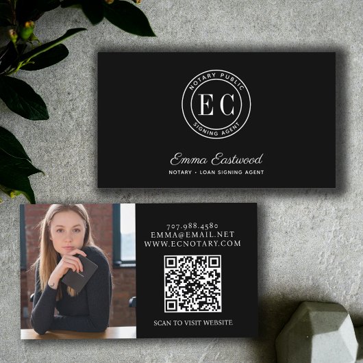 Notaris Lening Signing Agent Foto QR Code Visitekaartje