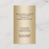 Notaris Lening Signing Agent Gold Pen Patriotic Visitekaartje (Achterkant)