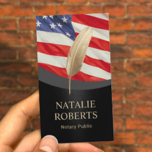 Notaris Lening Signing Agent Gold Pen Patriotic Visitekaartje