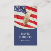 Notaris Lening Signing Agent Gold Quill Pen Patrio Visitekaartje (Voorkant)