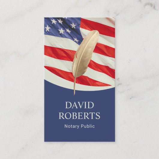 Notaris Lening Signing Agent Gold Quill Pen Patrio Visitekaartje (Voorkant)