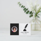 Notaris Lening Signing Agent Marble Afbeelding Ink Visitekaartje (Staand voorkant)