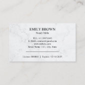 Notaris Lening Signing Agent Marble Afbeelding Ink Visitekaartje (Achterkant)