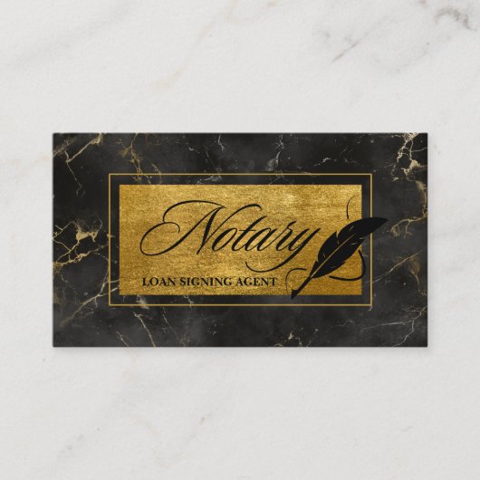 Notaris Lening Signing Agent Marble Visitekaartje (Voorkant)