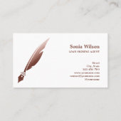 Notaris Lening Signing Agent Modern blush roze mar Visitekaartje (Achterkant)