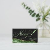 Notaris Lening Signing Agent Modern Emerald Green  Visitekaartje (Staand voorkant)