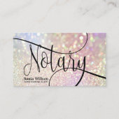 Notaris Lening Signing Agent Modern Iridescent Visitekaartje (Voorkant)