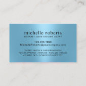 Notaris Lening Signing Agent Modern Lichtblauw Visitekaartje (Achterkant)