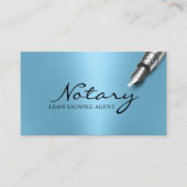 Notaris Lening Signing Agent Modern Lichtblauw Visitekaartje (Voorkant)
