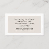 Notaris Lening Signing Agent Modern Minimalist Visitekaartje (Achterkant)