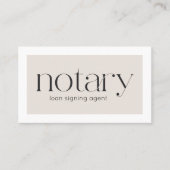 Notaris Lening Signing Agent Modern Minimalist Visitekaartje (Voorkant)