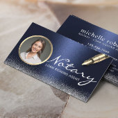 Notaris Lening Signing Agent Moderne Marine Blauwe Visitekaartje