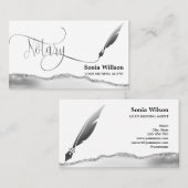 Notaris Lening Signing Agent Moderne Zilveren Agaa Visitekaartje (Voorkant / Achterkant)