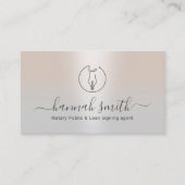 Notaris Lening Signing Agent Pen NIB Logo Silver Visitekaartje (Voorkant)