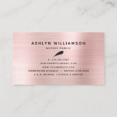 Notaris Lening Signing Agent Zwart Roze Glitter Ty Visitekaartje (Achterkant)