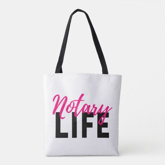 Notaris leven openbaar tote bag (Achterkant)