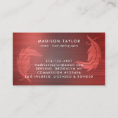 Notaris Loan Agent Bourgondië Rood Geborsteld Meta Visitekaartje (Achterkant)