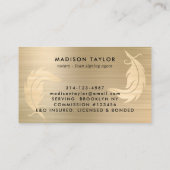 Notaris Loan Agent Classic Goud Geborsteld Metaal  Visitekaartje (Achterkant)
