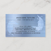 Notaris Loan Agent Navy Blauw Geborsteld Metaal Qu Visitekaartje (Achterkant)