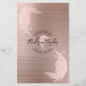 Notaris Loan Agent Roos Gold Brush Metal Marketing Flyer (Achterkant)