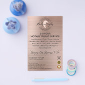 Notaris Loan Agent Roos Gold Brush Metal Marketing Flyer (Enkel)