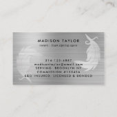 Notaris Loan Agent Zilver Grijs Geborsteld Metaal  Visitekaartje (Achterkant)