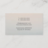 Notaris Loan Signing Agent Quill Logo Classy Silve Visitekaartje (Achterkant)