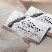 Notaris Loan Signing Agent Roos Gold Border QR-cod Visitekaartje