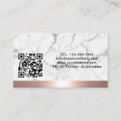 Notaris Loan Signing Agent Roos Gold Border QR-cod Visitekaartje (Achterkant)