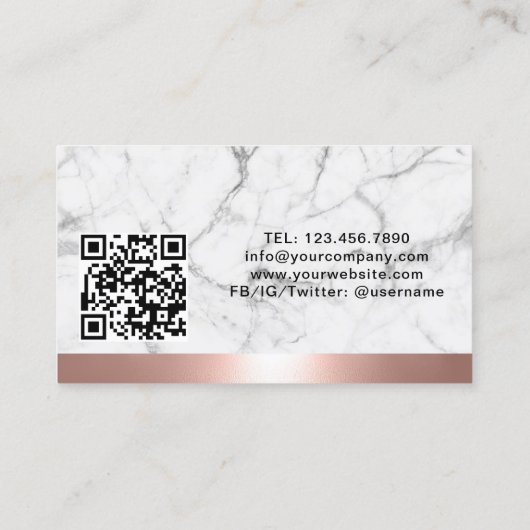 Notaris Loan Signing Agent Roos Gold Border QR-cod Visitekaartje (Achterkant)