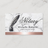 Notaris Loan Signing Agent Roos Gold Border QR-cod Visitekaartje (Voorkant)