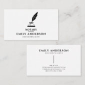 Notaris Loan Zingende Agent Minimal Zwart & Wit Visitekaartje (Voorkant / Achterkant)