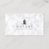 Notaris Mobiele Lening Signing Agent Wit Marmer Visitekaartje (Voorkant)