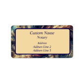Notaris Moderne Abstracte Kunst Etiket (Voorkant)
