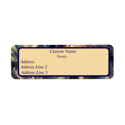 Notaris Moderne Abstracte Kunst Etiket (Voorkant)