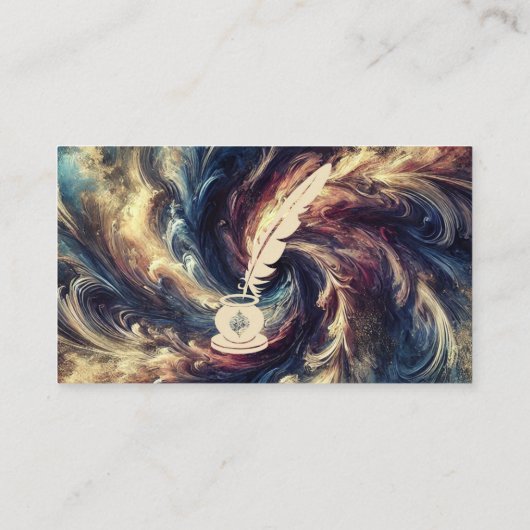 Notaris Moderne Abstracte Kunst Visitekaartje (Achterkant)